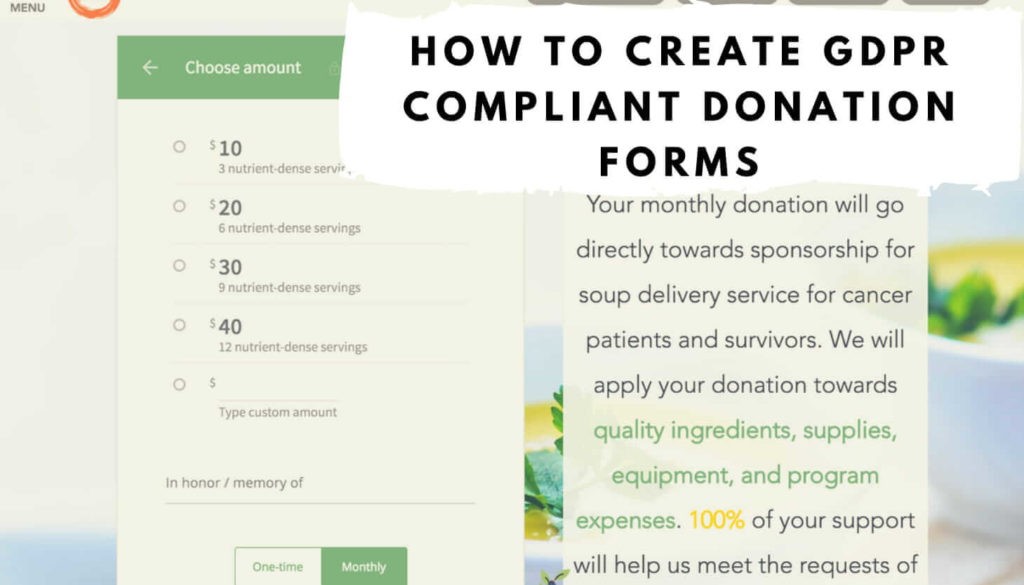 How To Create GDPR Compliant Donation Forms